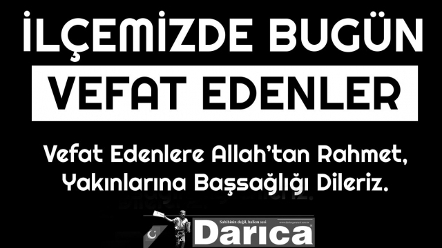 Aramızdan ayrılanlar: 02 Ekim 2025 Perşembe